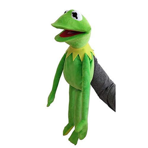 Tixiyu Juguete de marioneta de mano de peluche de rana, juguete de peluche de sésamo, lindo juguete suave de Kermit The Frog, muñeca de peluche de rana, juguete educativo para niños, 60 cm, verde