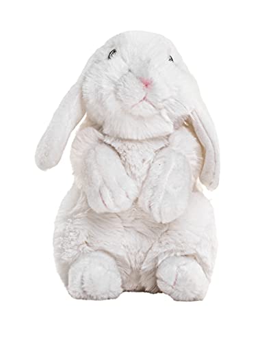 Uni-Toys - Conejo de Aries Blanco - 19 cm (Altura) - Conejo, Animal del Bosque - Peluche