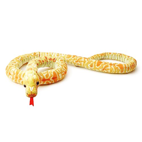 Zappi Co Peluche de Serpiente de Peluche para niños, Parte de la colección Safari Animales, niños (180 cm de Longitud) (Serpiente de maíz Amarilla)