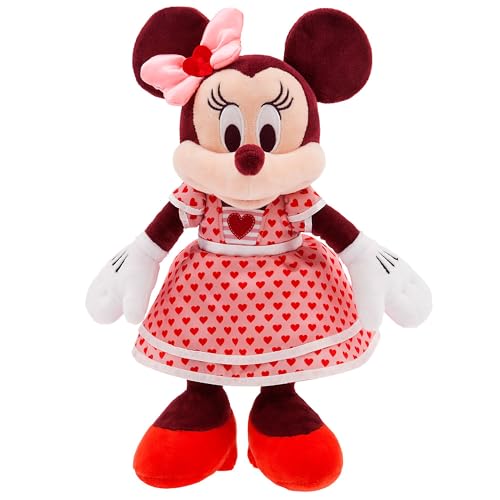 Disney Store Oficial Peluche de Minnie Mouse para San Valentín, Pequeño, Mickey & Amigos, 28cm, Figura Suave y Acurrucable, Apto para Todas Las Edades