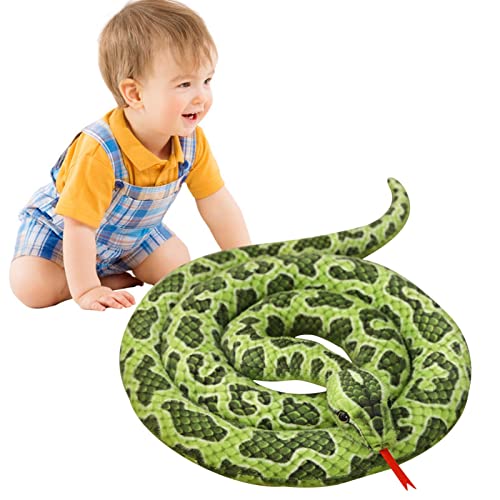 Serpiente Simulación Felpa, Juguetes Peluche Pitón Animal Peluche Serpiente Gran, Juguete Muñeca Serpiente Zodiaco Divertido para Niños